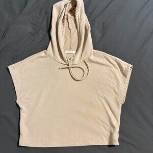 12th Tribe Cropped Hoodie | Cream | Size Small